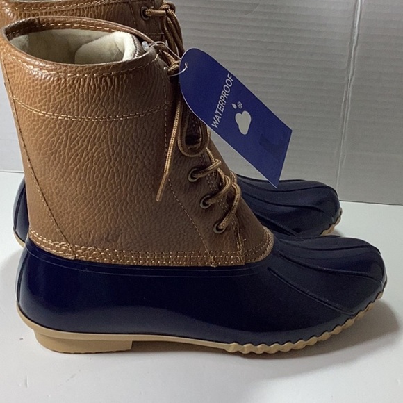JBU NAVY/ TAN Women’s Maine Duck Boot, - Picture 3 of 7